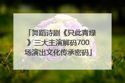 舞蹈诗剧《只此青绿》三大主演解码700场演出文化传承密码