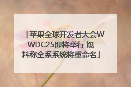 苹果全球开发者大会WWDC25即将举行 爆料称全系系统将重命名