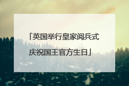 英国举行皇家阅兵式庆祝国王官方生日