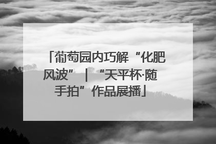 葡萄园内巧解“化肥风波”｜“天平杯·随手拍”作品展播