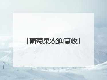 葡萄果农迎夏收