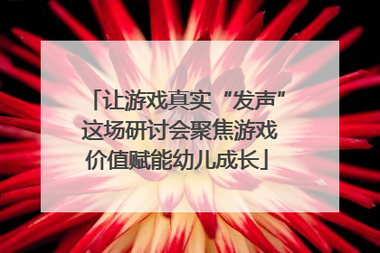 让游戏真实“发声” 这场研讨会聚焦游戏价值赋能幼儿成长