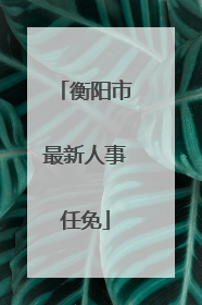 衡阳市最新人事任免