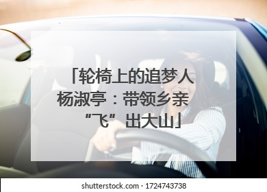 轮椅上的追梦人杨淑亭：带领乡亲“飞”出大山