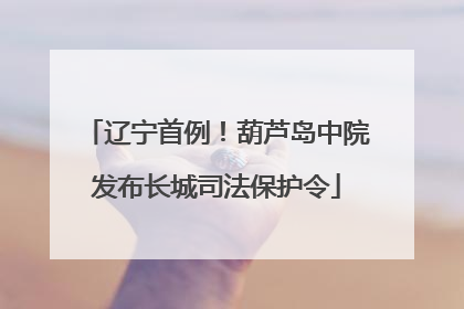 辽宁首例！葫芦岛中院发布长城司法保护令