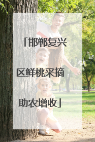 邯郸复兴区鲜桃采摘助农增收