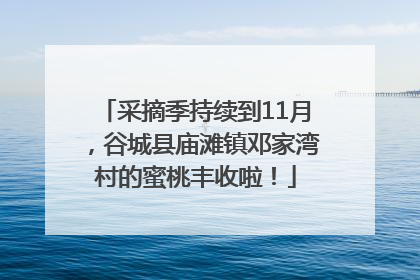 采摘季持续到11月，谷城县庙滩镇邓家湾村的蜜桃丰收啦！