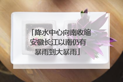降水中心向南收缩 安徽长江以南仍有暴雨到大暴雨