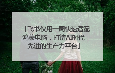 飞书仅用一周快速适配鸿蒙电脑，打造AI时代先进的生产力平台