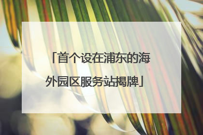 首个设在浦东的海外园区服务站揭牌