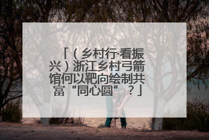 （乡村行·看振兴）浙江乡村弓箭馆何以靶向绘制共富“同心圆”？