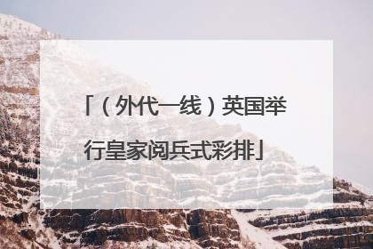 （外代一线）英国举行皇家阅兵式彩排