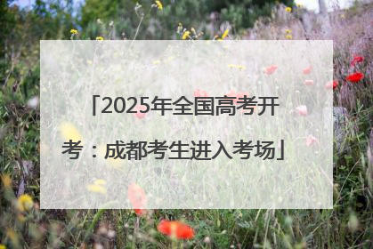 2025年全国高考开考：成都考生进入考场
