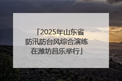 2025年山东省防汛防台风综合演练在潍坊昌乐举行