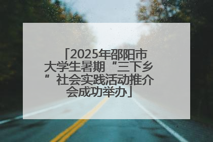 2025年邵阳市大学生暑期“三下乡”社会实践活动推介会成功举办
