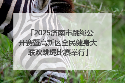 2025济南市跳绳公开赛暨高新区全民健身大联欢跳绳比赛举行