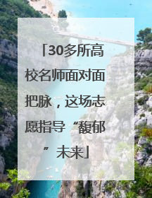30多所高校名师面对面把脉，这场志愿指导“馥郁”未来