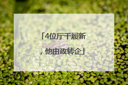 4位厅干履新，他由政转企