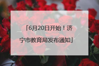 6月20日开始！济宁市教育局发布通知